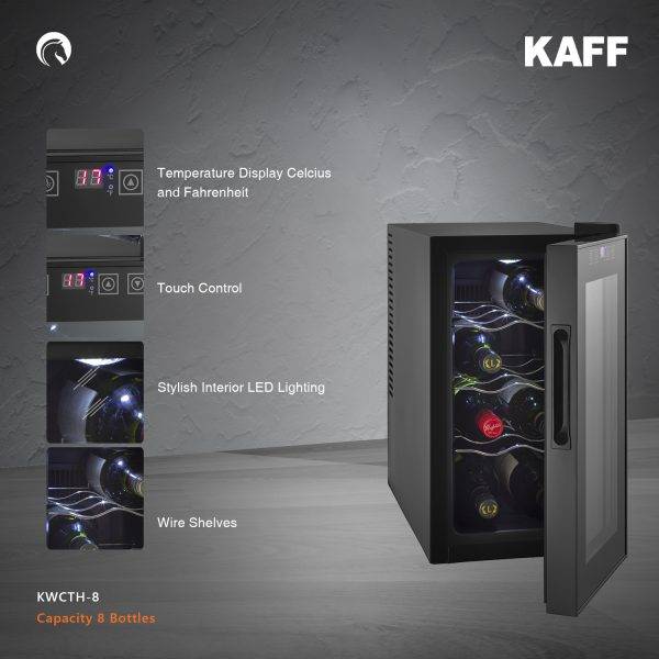 KWCTH-8 - Free Standing Wine Cooler  - Thermoelectric Technology