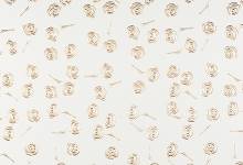 PL 3D ROSES Pearl White PF- Gold